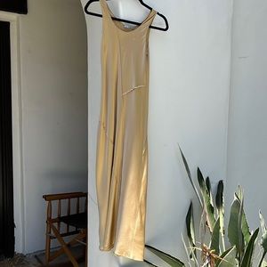 Vince silk slip dress gold color size x small